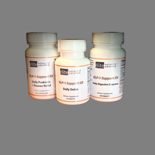 Program Support Bundle for ALL GLP1 programs- 3 bottles of Daily Supplements (90 ct each) - Nausea relief, daily detox and digestive enzymes