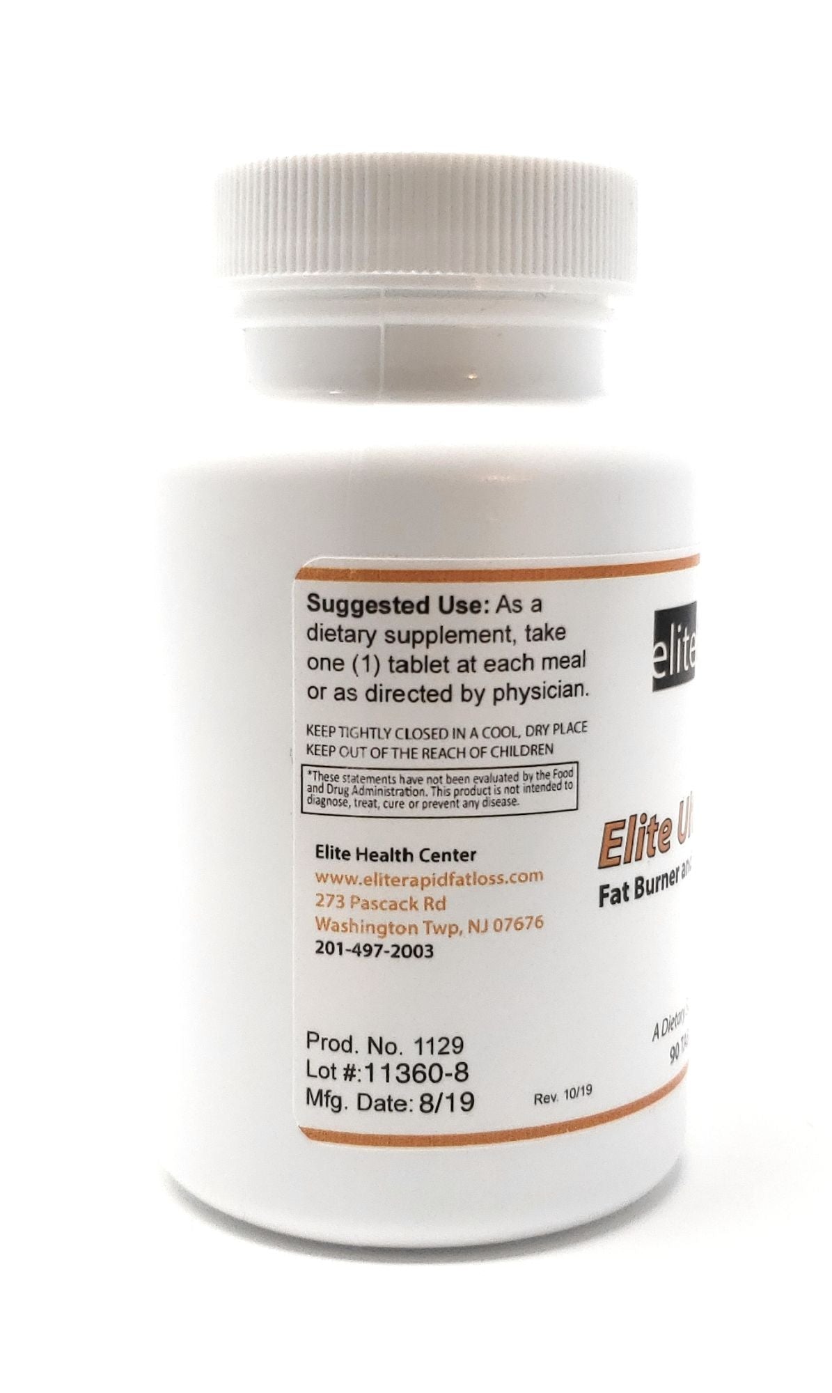 Elite Ultra Burn - Advanced Formula Fat Burner & Energy Booster - 90 Capsules