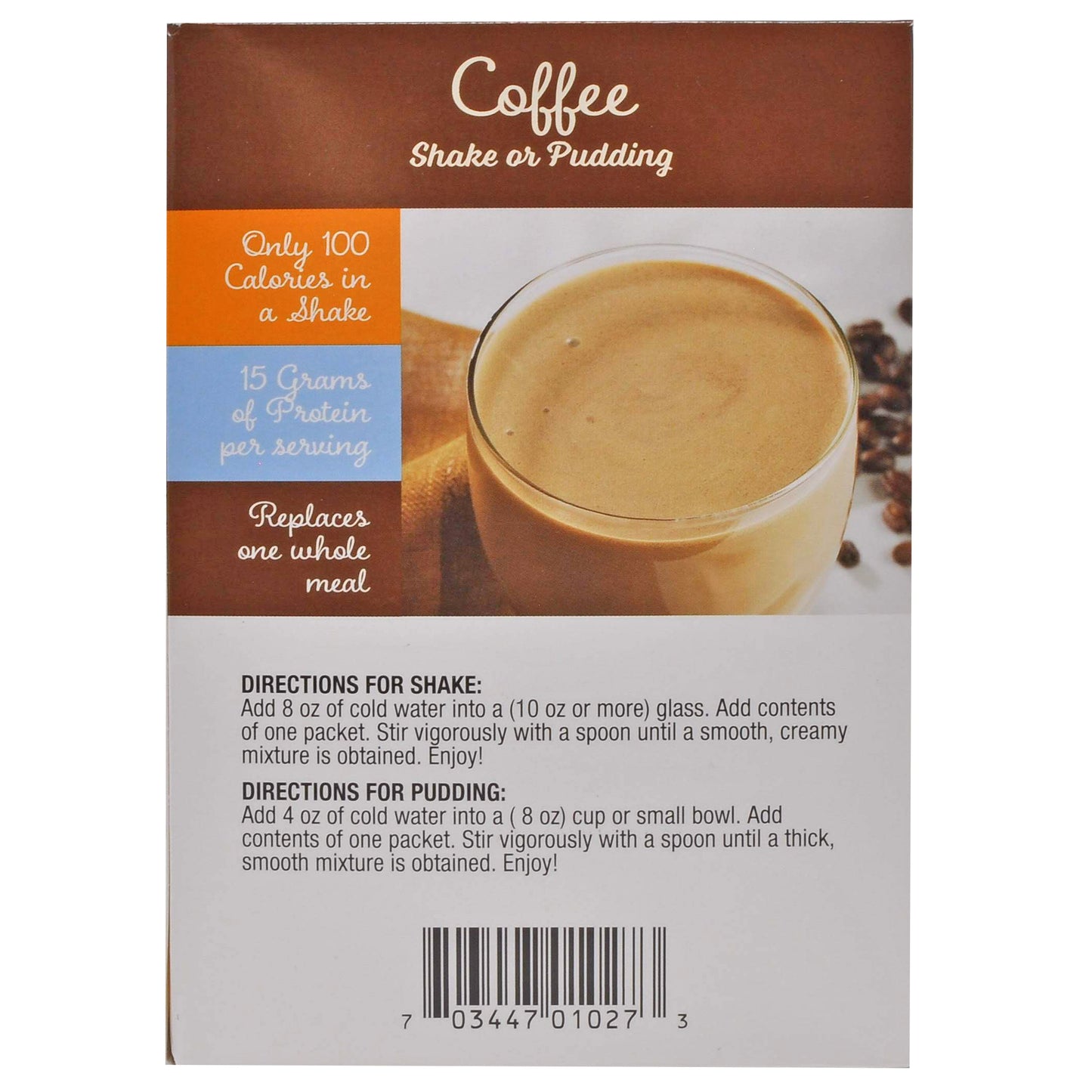 Elite Health Center Coffee Protein Shake or Pudding Meal replacement- 100 calories