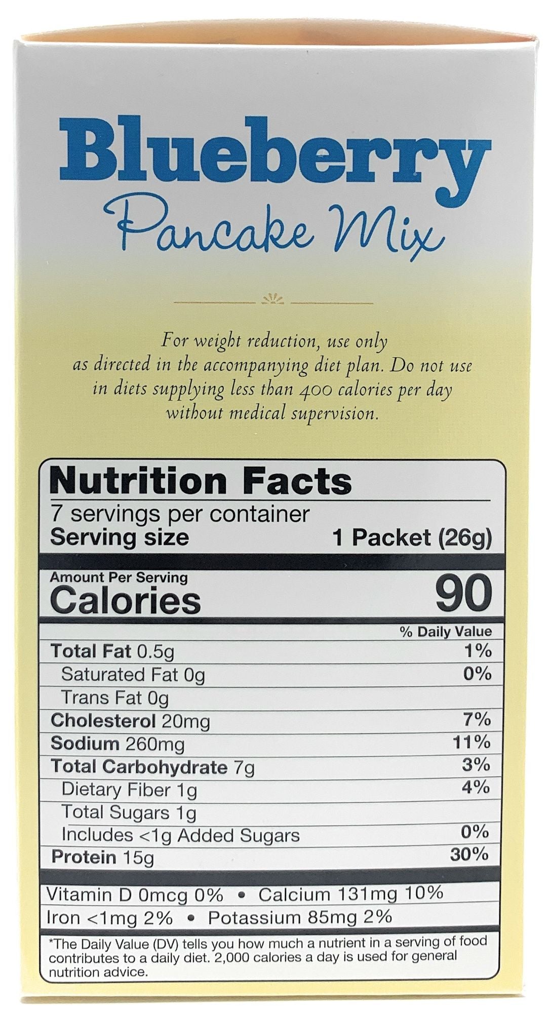 Elite Health Center- Blueberry Pancake mix- 15G protein, low calorie (Pack of 7/box)