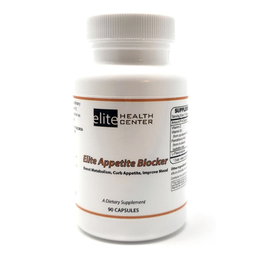 Elite Appetite Blocker - Boosts Metabolism, Curbs Appetite and Mood Enhancer - Stimulant Free - 90 Capsules