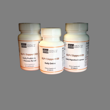 Program Support Bundle for ALL GLP1 programs- 3 bottles of Daily Supplements (90 ct each) - Nausea relief, daily detox and digestive enzymes