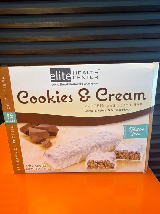 Elite Health Center - Cookies & Cream Protein Bar, 150 calories