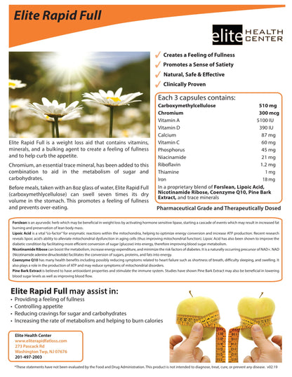Elite Rapid Full- Appetite and Craving Control -90 Capsules
