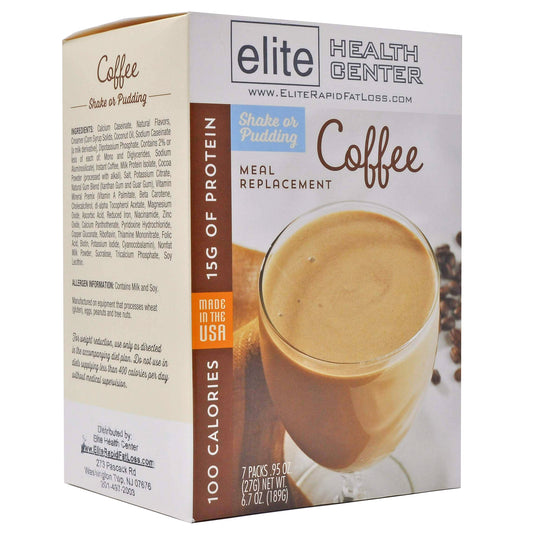 Elite Health Center Coffee Protein Shake or Pudding Meal replacement- 100 calories