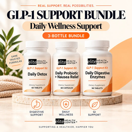 Elite Health Center- Support Bundle for any GLP1 program add on- includes nausea relief, daily detoxification, and digestive enzymes.