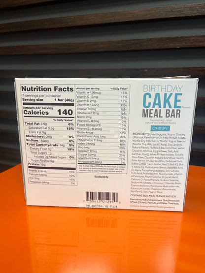 NEW! Birthday Cake Crispy Dream protein bar 15G protein per bar