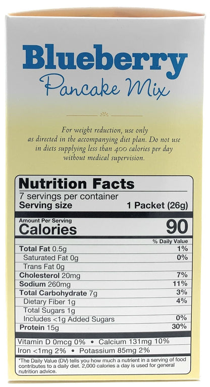 Elite Health Center- Blueberry Pancake mix- 15G protein, low calorie (Pack of 7/box)
