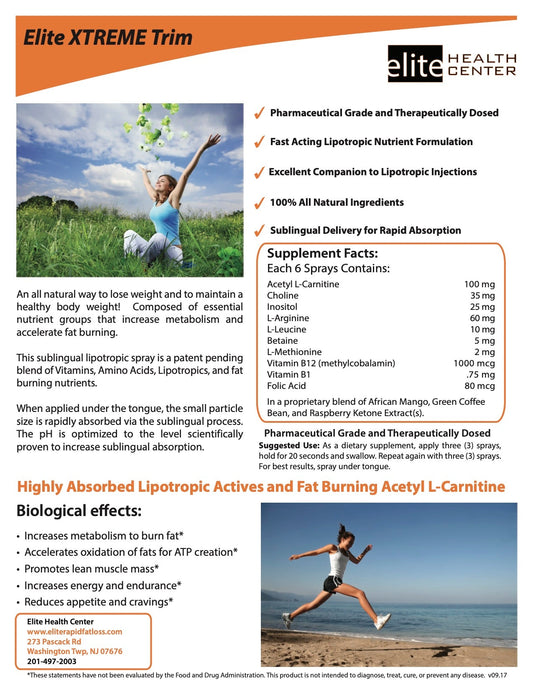 Elite Xtreme Trim-Fat Burning and Energy Boosting-Sublingual Spray