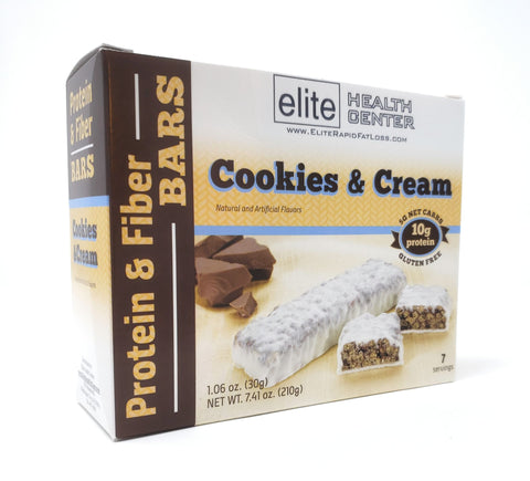 Cookies & Cream Protein Bar, Low Sugar, Gluten Free, 1.06 Ounce (Pack of 7)